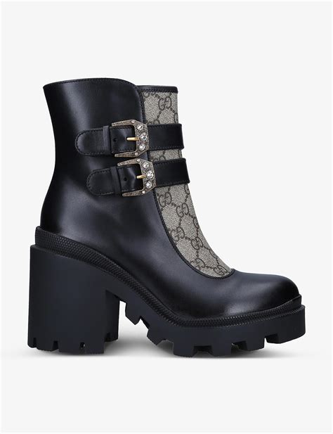 gucci trip logo boot|gucci boots with rhinestones.